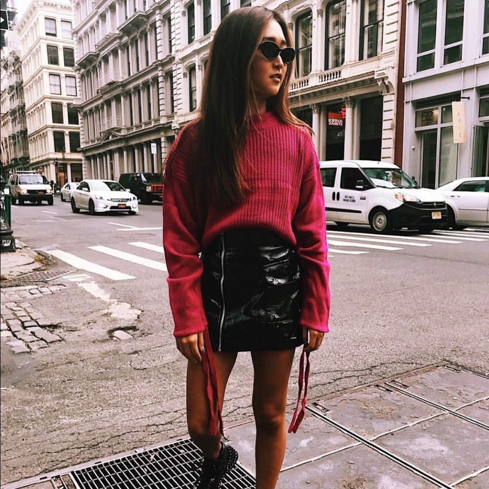 LF Faux Leather Mini Skirt